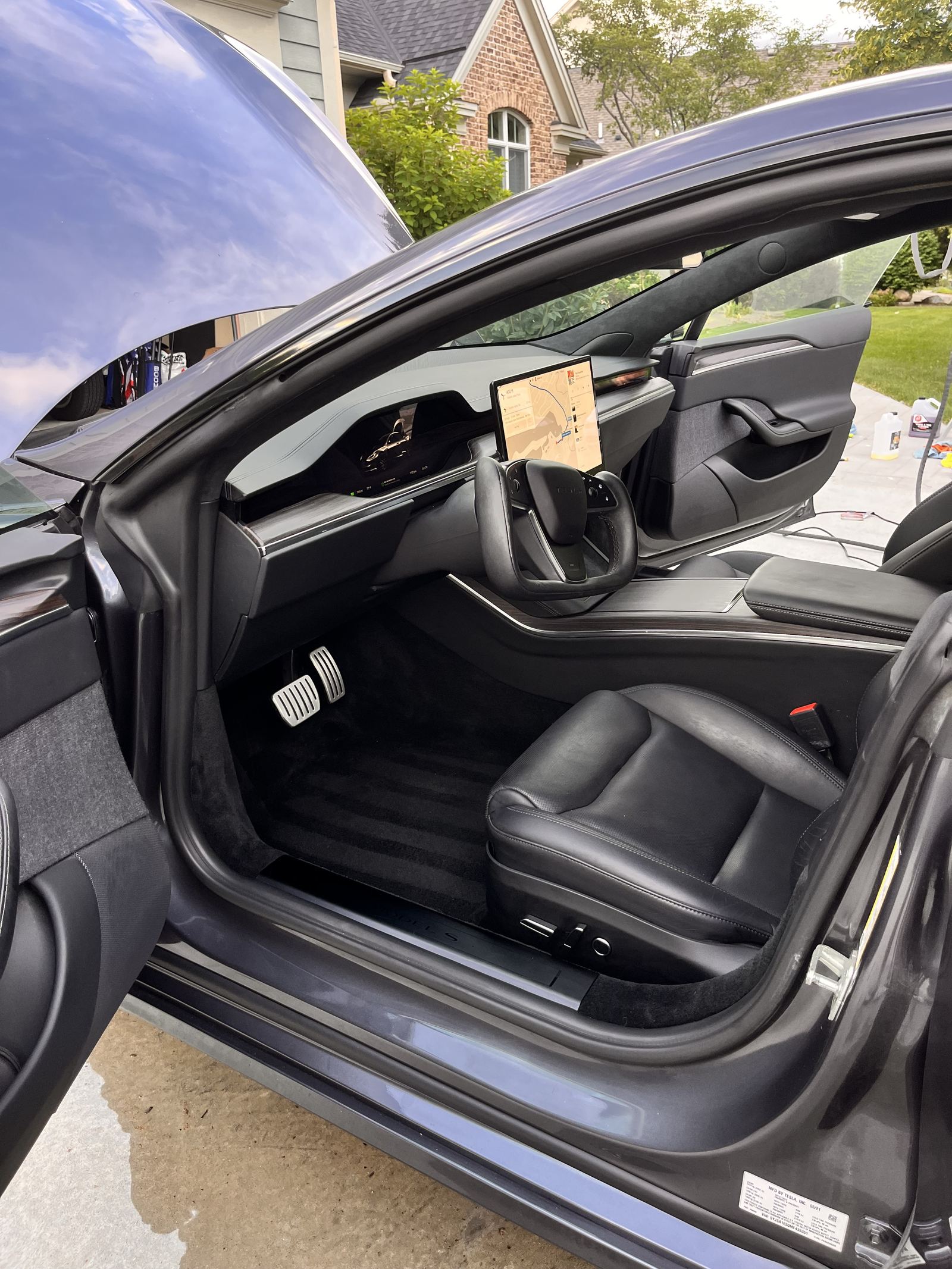 After detailing — clean interior and floor mat